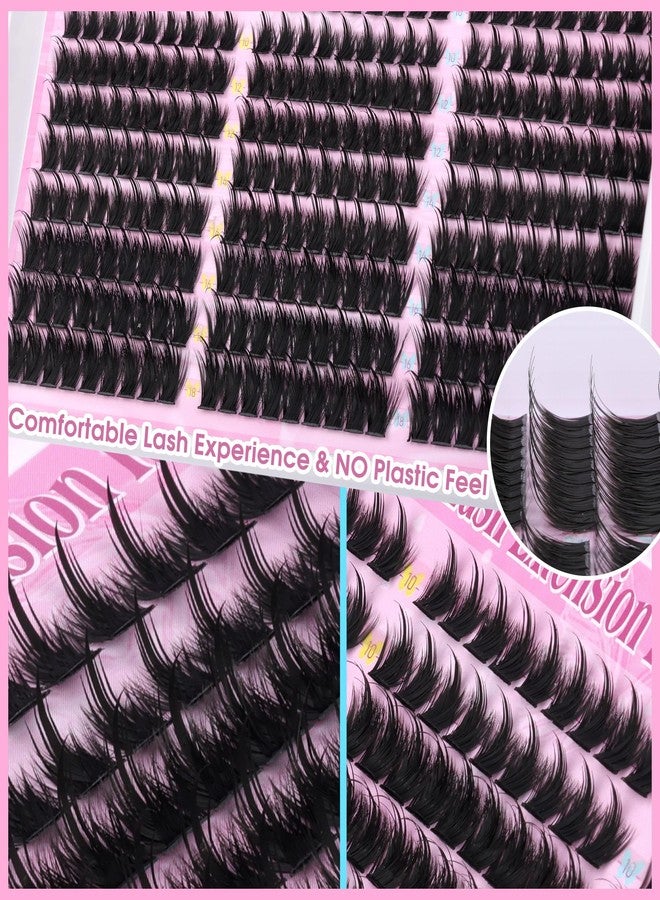 Winifred Manga Lash Clusters Kit Eyelash Clusters with Spikes Wispy Cluster Eyelash Extension Kit Fairy Lashes Clusters 10-18mm Anime Individual Lashes Kit Lash Bond and Seal Tweezers (243pcs) - Image 5